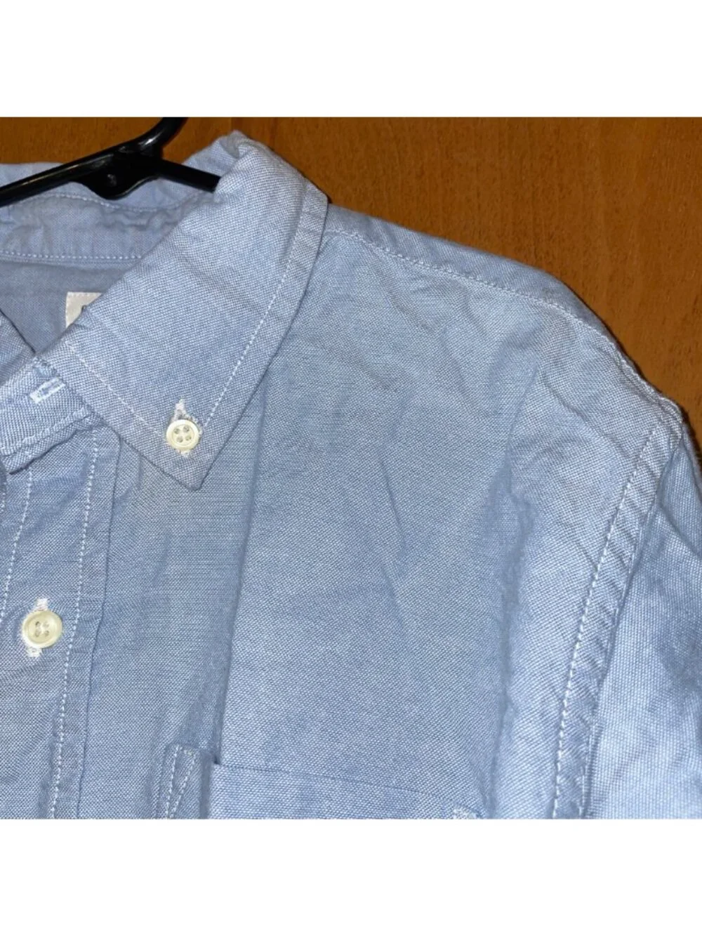 Gap Kids Light Blue Button-Up Shirt XL (12) 100% Cotton Long Sleeve Classic Fit